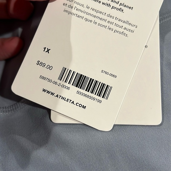 NWT Athleta Ultra High Rise Elation 7/8 Sky Blue Tight Size 1X. - Picture 6 of 8